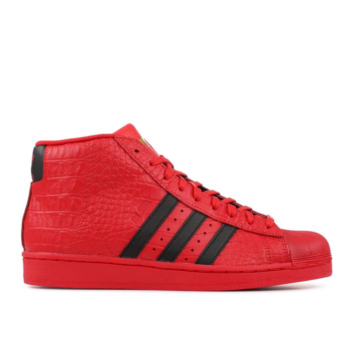 アディダス Adidas 【 Pro Model J Men Scarlet/Core Black/Gold Metallic 】 労働者階級 メンズ 中核グループ 黒いこと 黒いこと ゴールド
