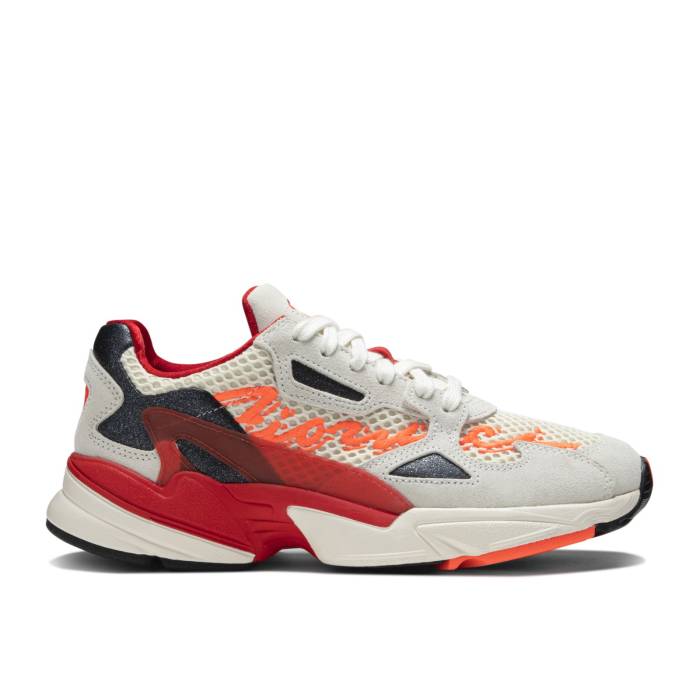 アディダス Adidas 【 Fiorucci X Wmns Falcon \u0027Off White\u0027 Women Off White/Red/Solar Orange 】 レディース 白いこと 白いこと Red 赤・赤いこと orange 橙・オレンジ色