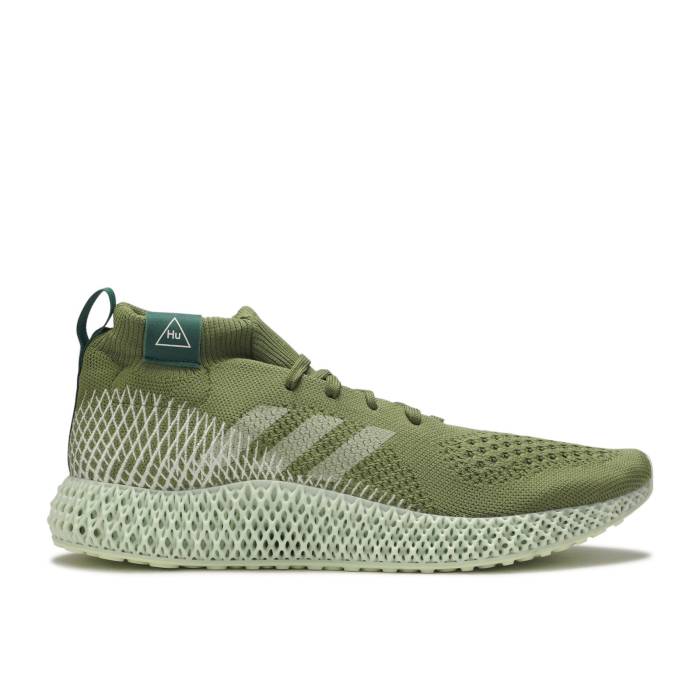 アディダス Adidas 【 Pharrell Williams X 4D Runner 'Olive' Men White Tint/Core Green 】 メンズ 白色 ホワイト コア green 緑・グリーン