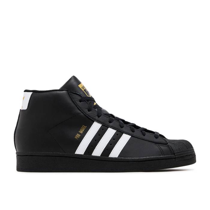 アディダス Adidas 【 Pro Model \u0027Core Black\u0027 Men Core Black/Footwear White/Gold Foil 】 労働者階級 メンズ 中核グループ 黒いこと 黒いこと 白いこと 白いこと ゴールド