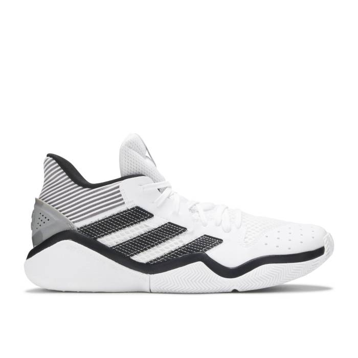 アディダス Adidas 【 Harden Stepback 'Footwear White' Men Footwear White/Core Black/Dove Grey 】 ハーデン ステップバック メンズ 白色 ホワイト コア 黒色 ブラック 灰色 グレー