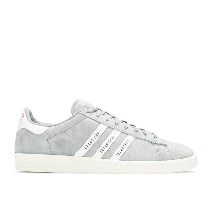 アディダス Adidas 【 Human Made X Campus \u0027Light Onix\u0027 Men Light Onix/Footwear White/Off White 】 校庭 メンズ 白いこと 白いこと