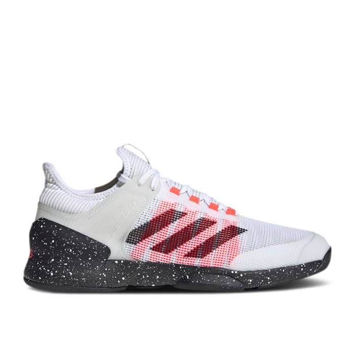 アディダス Adidas 【 Adizero Ubersonic 2.0 Hc White Signal Pink Men Cloud White/Core Black/Signal Pink 】 アディゼロ メンズ 白色 ホワイト コア 黒色 ブラック pink ピンク