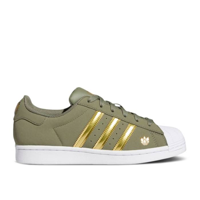 アディダス Adidas 【 Wmns Superstar \u0027Green Gold Metallic\u0027 Women Legacy Green/Gold Metallic/Cloud White 】 Superstar はやりっ子 ゴールド レディース legacy レガシー green 緑・緑であること ゴールド 白いこと 白いこと