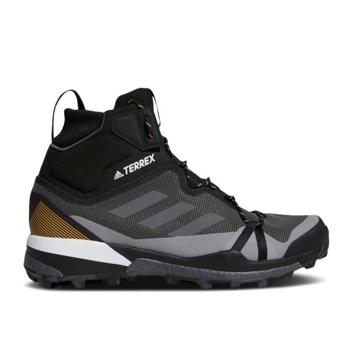 アディダス Adidas 【 Terrex Skychaser Lt Mid Gore-Tex Grey Core Black Men Grey/Core Black/Solar Gold 】 ミッド ゴアテックス コア メンズ 灰色 グレー コア 黒色 ブラック ゴールド