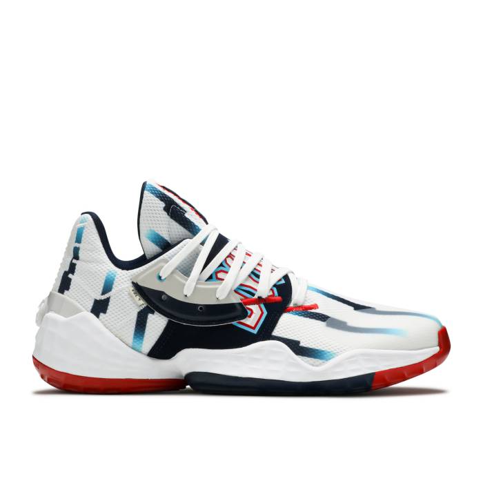 アディダス Adidas 【 Harden Vol. 4 Gca Dynasty Rockets Men Cloud White/Collegiate Navy/Scarlet 】 ハーデン メンズ 白色 ホワイト 紺色 ネイビー