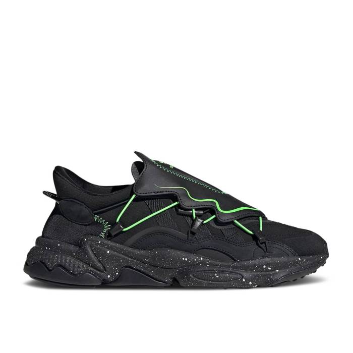 アディダス Adidas 【 Ozweego Black Solar Green Men Core Black/Core Black/Solar Green 】 メンズ コア 黒色 ブラック green 緑・グリーン
