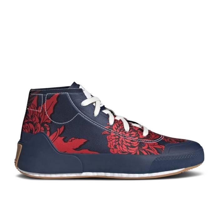 アディダス Adidas 【 Stella Mccartney X Wmns Treino Mid \u0027Floral Print - Collegiate Navy\u0027 Women Collegiate Navy/Vivid Red/Core Black 】 ミッド レディース 紺色 米国海軍 Red 赤・赤いこと 中核グループ 黒いこと 黒いこと