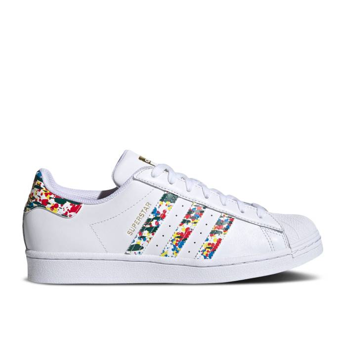 アディダス Adidas 【 Superstar \u0027White Splatter\u0027 Men Cloud White/Cloud White/Gold Metallic 】 Superstar はやりっ児 メンズ 白いこと 白いこと ゴールド