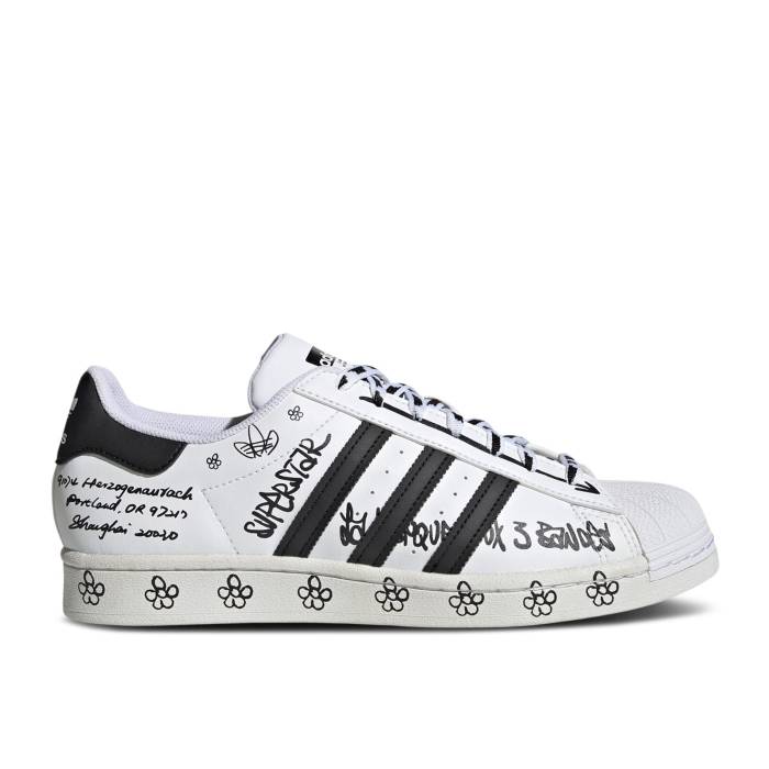 アディダス Adidas 【 Superstar \u0027Sharpie Pack - Graffiti White Black\u0027 Men Cloud White/Core Black/Cloud White 】 Superstar はやりっ児 白いこと 白いこと メンズ 白いこと 白いこと 中核グループ 黒いこと 黒いこと