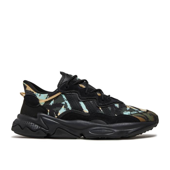 アディダス Adidas 【 Ozweego Black Camo Men Core Black/Core Black/Hazy Beige 】 メンズ コア 黒色 ブラック ベージュ
