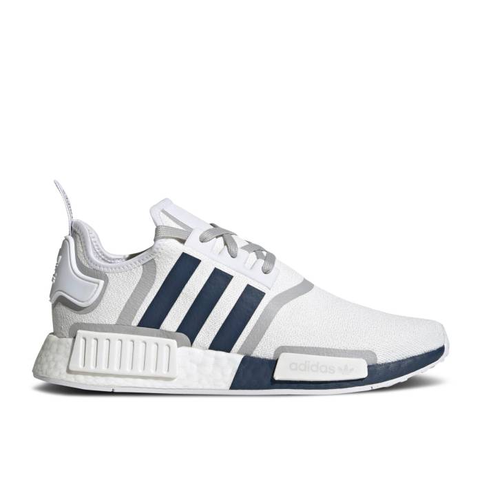 アディダス Adidas 【 Nmd_R1 'White Crew Navy' Men Cloud White/Crew Navy/Grey Two 】 クルー メンズ 白色 ホワイト クルー 紺色 ネイビー 灰色 グレー