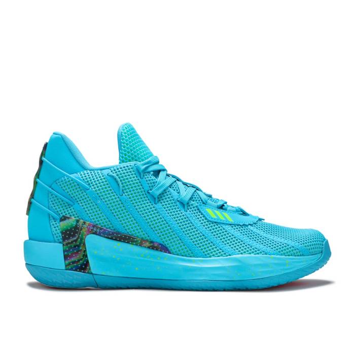 アディダス Adidas 【 Dame 7 \u0027Jam Fest\u0027 Men Signal Cyan/Team Shock Pink/Team Solar Green 】 メンズ シアン Team 野球クラブ ぼうぜん自失 pink サクラ色 green 緑・緑であること