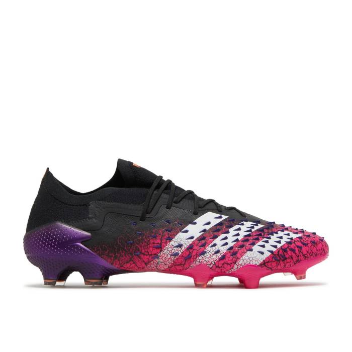 アディダス Adidas 【 Predator Freak.1 Low Fg \u0027Demonskin - Black Shock Pink\u0027 Men Core Black/Cloud White/Shock Pink 】 プレデター 黒いこと 黒いこと ぼうぜん自失 メンズ 中核グループ 黒いこと 黒いこと 白いこと 白いこと ぼうぜん自失 pink ピン スニーカー-靴-メンズ靴