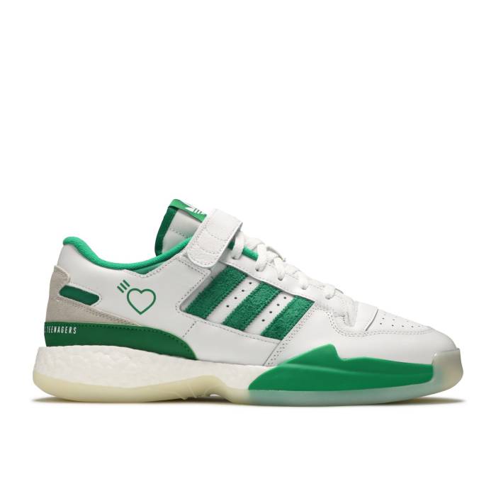 アディダス Adidas 【 Human Made X Forum Low \u0027Green\u0027 Men Cloud White/Green/Off White 】 討論会 メンズ 白いこと 白いこと green 緑・緑であること