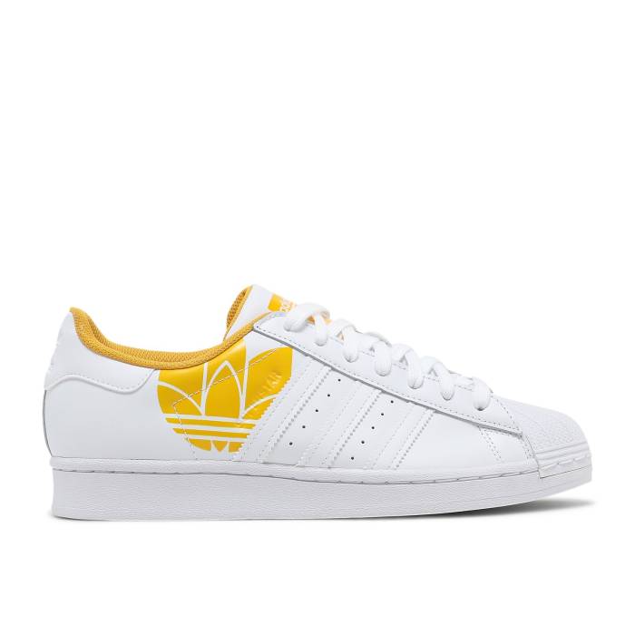 アディダス Adidas 【 Superstar \u0027Active Gold Trefoil\u0027 Men Footwear White/Footwear White/Active Gold 】 Superstar はやりっ児 ゴールド メンズ 白いこと 白いこと ゴールド