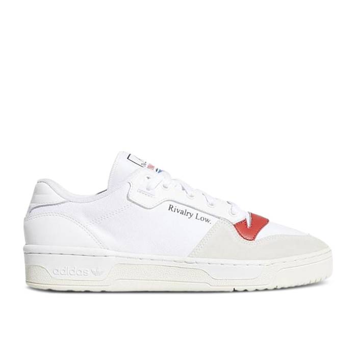 アディダス Adidas 【 Rivalry Low 'White Glory Red' Men Running White/Chalk White/Glory Red 】 メンズ 白色 ホワイト Red 赤・レッド