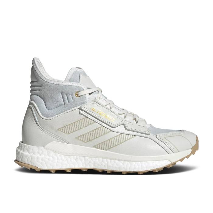 アディダス Adidas 【 Wmns Terrex Free Hyperblue Mid \u0027Wonder White\u0027 Women Non Dyed/Wonder White/Beige Tone 】 無償性 ミッド レディース 白いこと 白いこと ベージュ