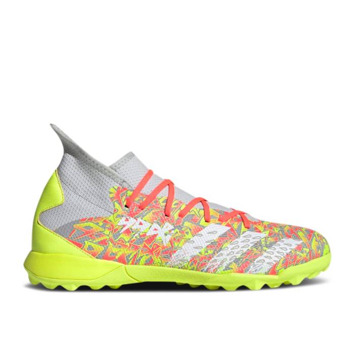 アディダス Adidas 【 Predator Freak.3 Tf 'Demonscale - Numbersup' Men Clear Grey/Cloud White/Solar Yellow 】 プレデター メンズ 灰色 グレー 白色 ホワイト yellow 黄色・イエロー｜スニケス