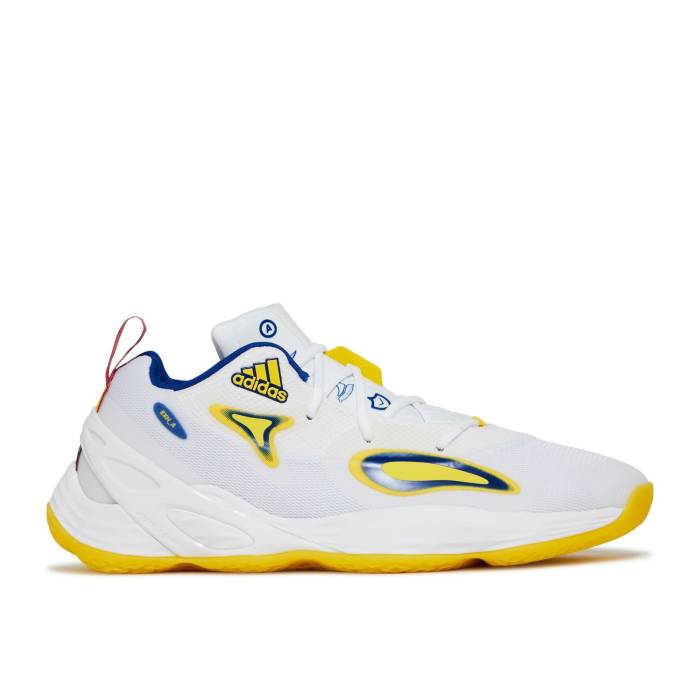 アディダス Adidas 【 Exhibit A \u0027White Team Yellow\u0027 Men Cloud White/Team Collegiate Purple/Team Yellow 】 Team 野球クラブ メンズ 白いこと 白いこと Team 野球クラブ Purple 紫・パープル yellow 黄味がかった・黄色