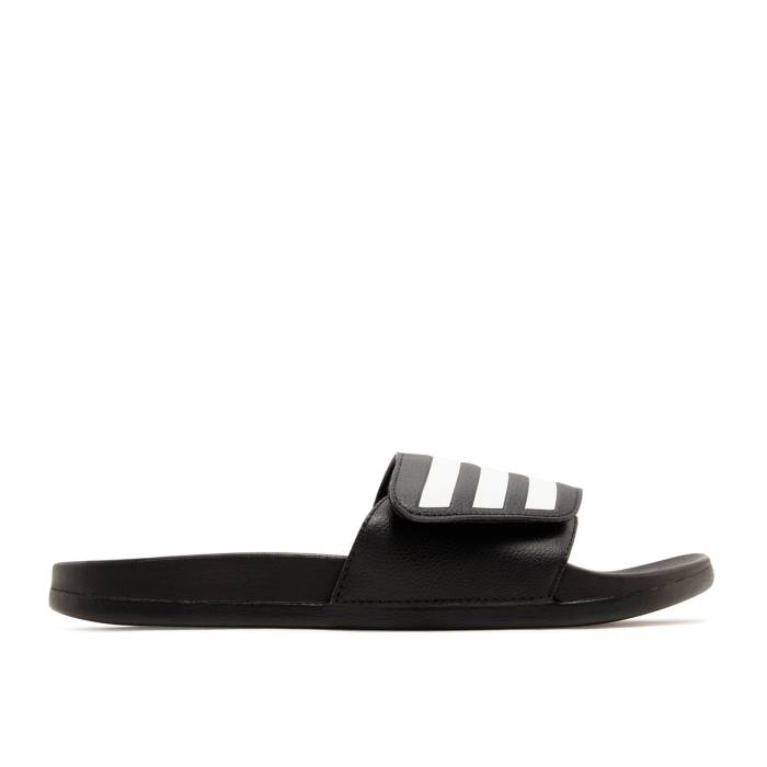 アディダス Adidas 【 Adilette Comfort Adjustable Slide \u0027Black White\u0027 Men Core Black/Footwear White/Core Black 】 アディレッタ Slide サンダル メンズ 中核グループ 黒いこと 黒いこと 白いこと 白いこと