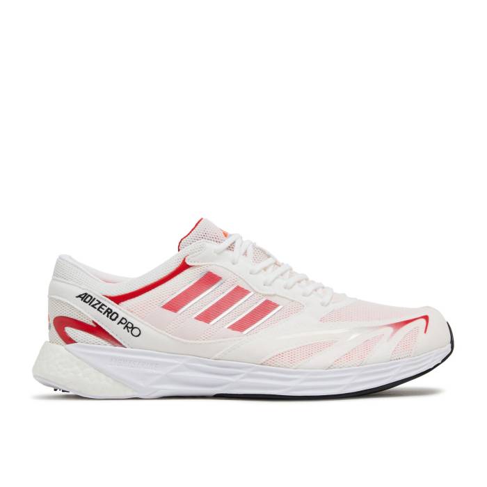 アディダス Adidas 【 Adizero Pro V1 Dna \u0027White Solar Red\u0027 Men Cloud White/Vivid Red/Solar Red 】 アディゼロ 労働者階級 メンズ 白いこと 白いこと Red 赤・赤いこと