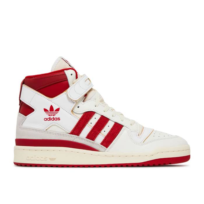 アディダス Adidas 【 Forum 84 High \u0027Team Power Red\u0027 Men Cloud White/Team Power Red/Cream White 】 討論会 御機嫌 Power 力強さ メンズ 白いこと 白いこと Team 野球クラブ Power 力強さ Red 赤・赤いこと 皮膚軟化剤