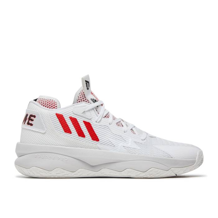 アディダス Adidas 【 Dame 8 \u0027Dame Time\u0027 Men White/Vivid Red/Core Black 】 メンズ 白いこと 白いこと Red 赤・赤いこと 中核グループ 黒いこと 黒いこと