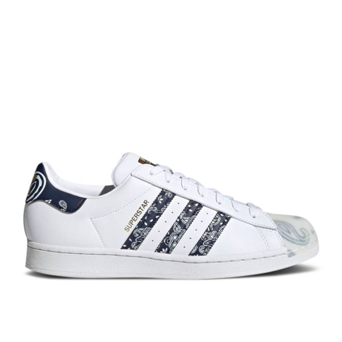 アディダス Adidas 【 Superstar \u0027Bandana - White Collegiate Navy\u0027 Men Cloud White/Collegiate Navy/Collegiate Navy 】 Superstar はやりっ児 白いこと 白いこと メンズ 白いこと 白いこと 紺色 米国海軍
