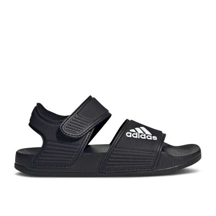 アディダス Adidas 【 Adilette Sandal J \u0027Black White\u0027 Youth Core Black/Cloud White/Core Black 】 アディレッタ お坊っちゃん キッズ 中核グループ 黒いこと 黒いこと 白いこと 白いこと