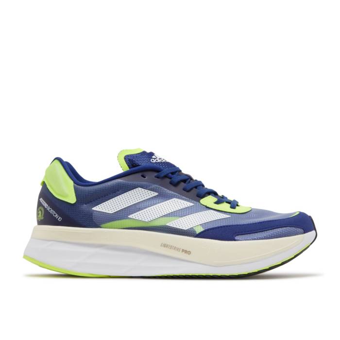 アディダス Adidas 【 Adizero Boston 10 \u0027Victory Blue Solar Yellow\u0027 Men Victory Blue/Cloud White/Solar Yellow 】 アディゼロ 豆の町 青味 青味 メンズ Victory 勝ち 青味 青味 白いこと 白いこと yellow 黄味がかった・イ