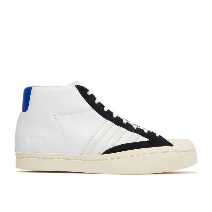 アディダス Adidas 【 Y-3 Yohji Pro 'White Black' Men Cloud White/Chalk White/Bold Blue 】 プロ メンズ 白色 ホワイト 青色 ブルー