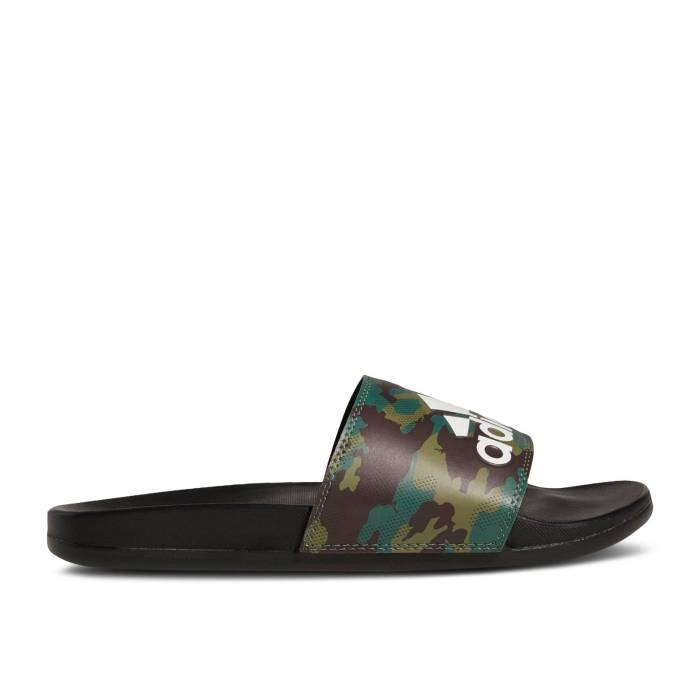 アディダス Adidas 【 Adilette Comfort Slide \u0027Black Camo\u0027 Men Core Black/Core Black/Cloud White 】 アディレッタ Slide サンダル メンズ 中核グループ 黒いこと 黒いこと 白いこと 白いこと