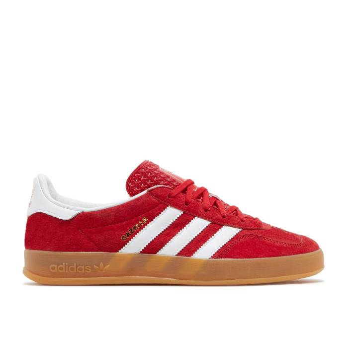 アディダス Adidas 【 Gazelle Indoor \u0027Scarlet Gum\u0027 Men Scarlet/Cloud White/Scarlet 】 ガゼル メンズ 白いこと 白いこと