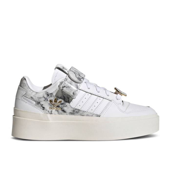 アディダス Adidas 【 Wmns Forum Bonega Marbled Women Cloud White/Cloud White/Gold Metallic 】 フォーラム レディース 白色 ホワイト ゴールド