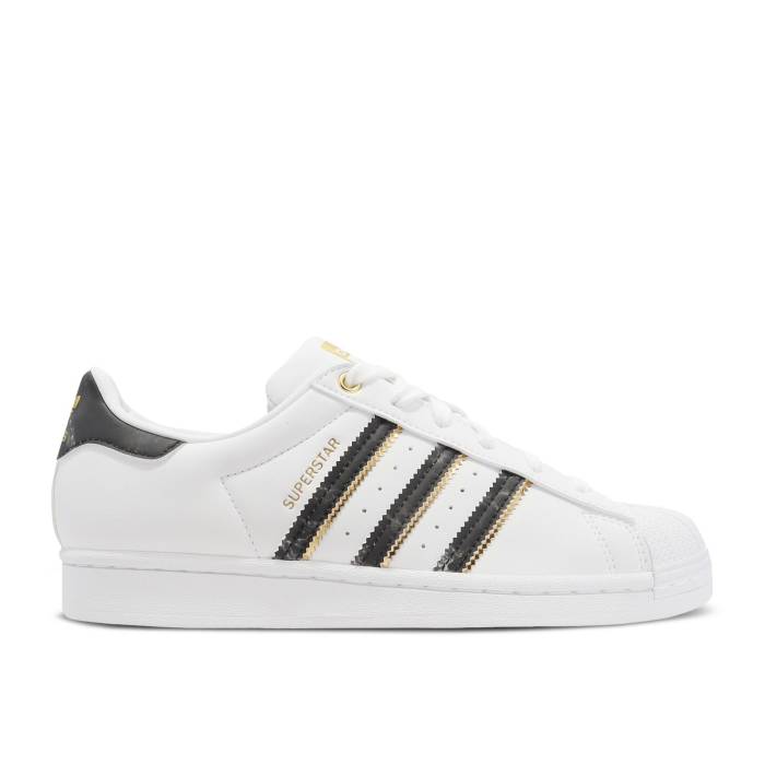 アディダス Adidas 【 Wmns Superstar 'White Black Gold Metallic' Women Footwear White/Core Black/Gold Metallic 】 Superstar スーパースター 黒色 ブラック ゴールド レディース 白色 ホワイト コア 黒色 ブラック ゴー|スニケス