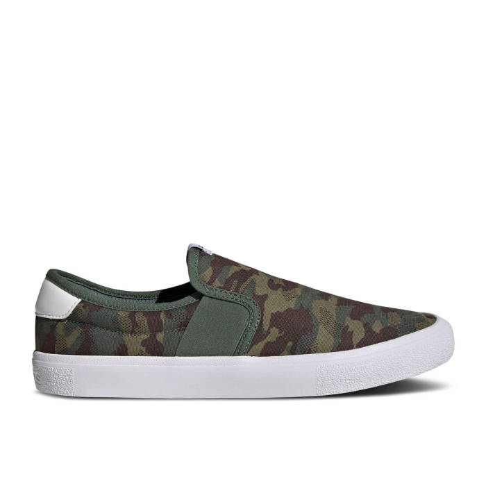 アディダス Adidas 【 Vulc Raid3R Slip-On \u0027Camo\u0027 Men Green Oxide/Green Oxide/Cloud White 】 slip-on スリッポン メンズ green 緑・緑であること 白いこと 白いこと
