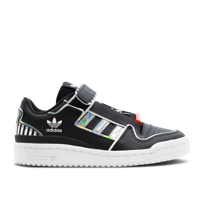 アディダス Adidas 【 Wmns Forum Plus \u0027I Love Dance - Black\u0027 Women Core Black/Cloud White/True Pink 】 討論会 社交ダンス レディース 中核グループ 黒いこと 黒いこと 白いこと 白いこと pink さくら色