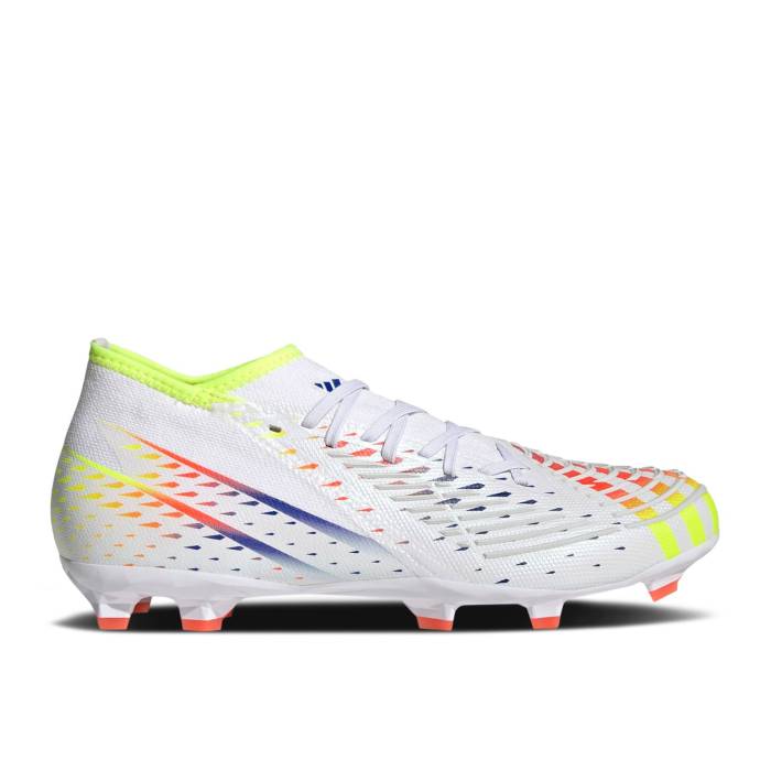 アディダス Adidas 【 Predator Edge.2 Fg 'Al Rihla Pack - White' Men Cloud White/Solar Yellow/Power Blue 】 プレデター メンズ 白色 ホワイト yellow 黄色・イエロー Power パワー 青色 ブルー