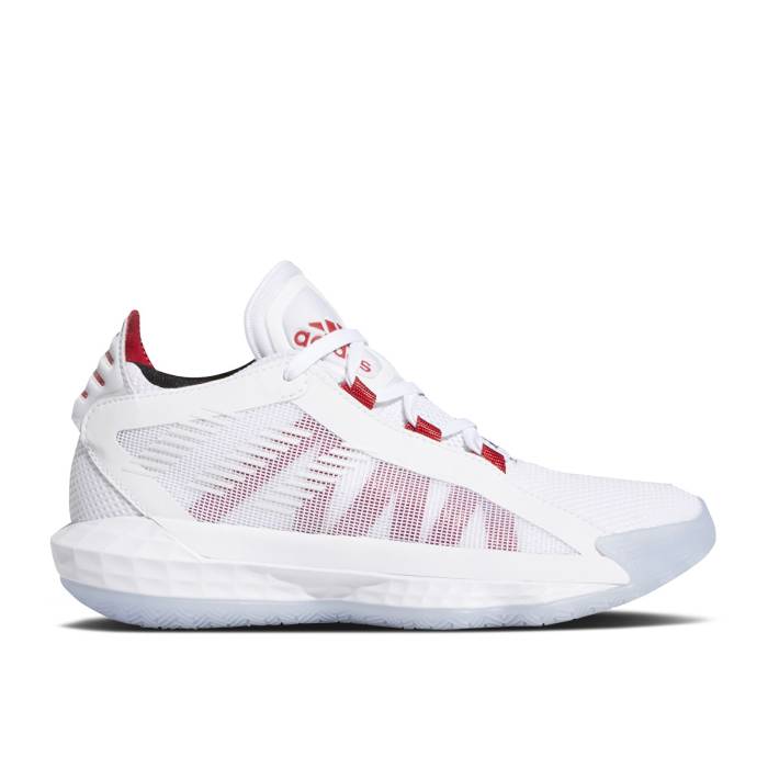アディダス Adidas 【 Dame 6 J 'Dame Time' Youth Cloud White/Scarlet/Core Black 】 ジュニア キッズ 白色 ホワイト コア 黒色 ブラック｜スニケス