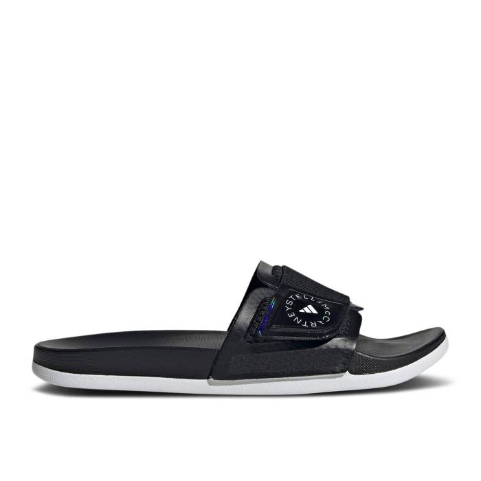 アディダス Adidas 【 Stella Mccartney X Wmns Slide \u0027Core Black\u0027 Women Core Black/Core Black/Cloud White 】 Slide サンダル レディース 中核グループ 黒いこと 黒いこと 白いこと 白いこと