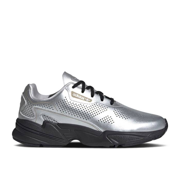 アディダス Adidas 【 Wmns Falcon Alluxe 'Silver Metallic' Women Silver Metallic/Core Black/Cloud White 】 レディース Silver 銀色・シルバー コア 黒色 ブラック 白色 ホワイト
