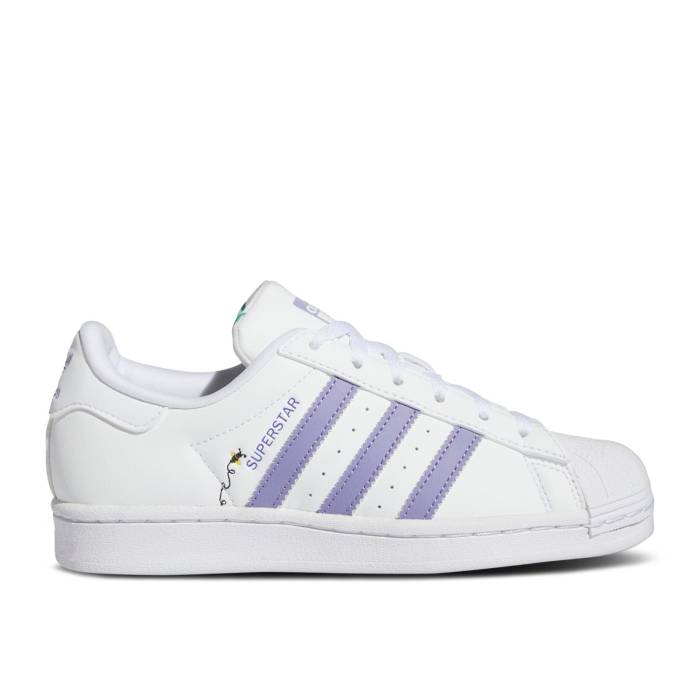 アディダス Adidas 【 Superstar Big Kid 'Save The Bees' Youth Cloud White/Magic Lilac/Energy Ink 】 Superstar スーパースター ジュニア キッズ 白色 ホワイト マジック エナジー｜スニケス