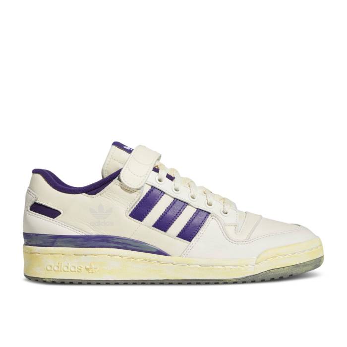 アディダス Adidas 【 Forum 84 Low Aec \u0027Vintage Pack - Purple\u0027 Men Cloud White/Collegiate Purple/Cloud White 】 討論会 メンズ 白いこと 白いこと Purple 紫・パープル