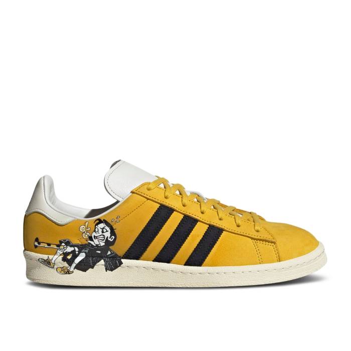 アディダス Adidas 【 Kasina X Kim Jung Gi X Campus \u0027The Master; With Friends\u0027 Men Hazy Yellow/Core Black/Cream White 】 構内 メンズ yellow 黄味がかった・黄色 中核グループ 黒いこと 黒いこと 皮膚軟化剤 白いこと 白いこと