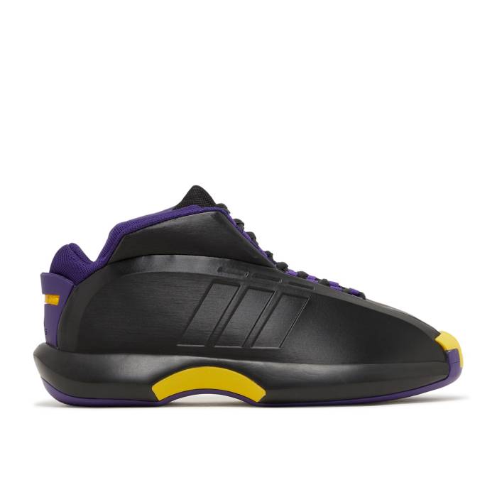アディダス Adidas 【 Crazy 1 \u0027Lakers Away\u0027 Men Core Black/Bold Gold/Court Purple 】 クレイジー メンズ 中核グループ 黒いこと 黒いこと ゴールド 厚地の外套 Purple 紫・パープル