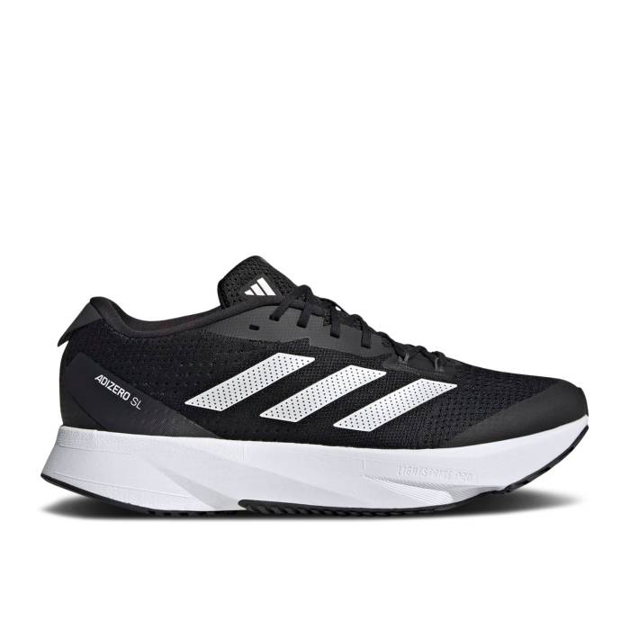 アディダス Adidas 【 Adizero Sl Wide 'Black White' Men Core Black/Cloud White/Carbon 】 アディゼロ メンズ コア 黒色 ブラック 白色 ホワイト カーボン
