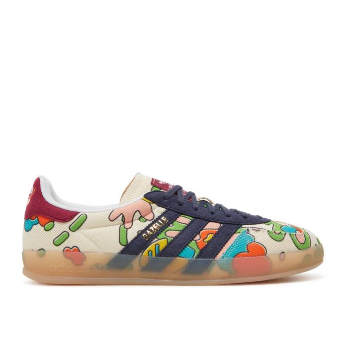 アディダス Adidas 【 Sean Wotherspoon X Gazelle Indoor \u0027Kaleidoscopic Lens\u0027 Men Ecru Tint/Shadow Navy/Gum 】 ガゼル メンズ シャドー・シャドウ 紺色 米国海軍 スニーカー-メンズ靴