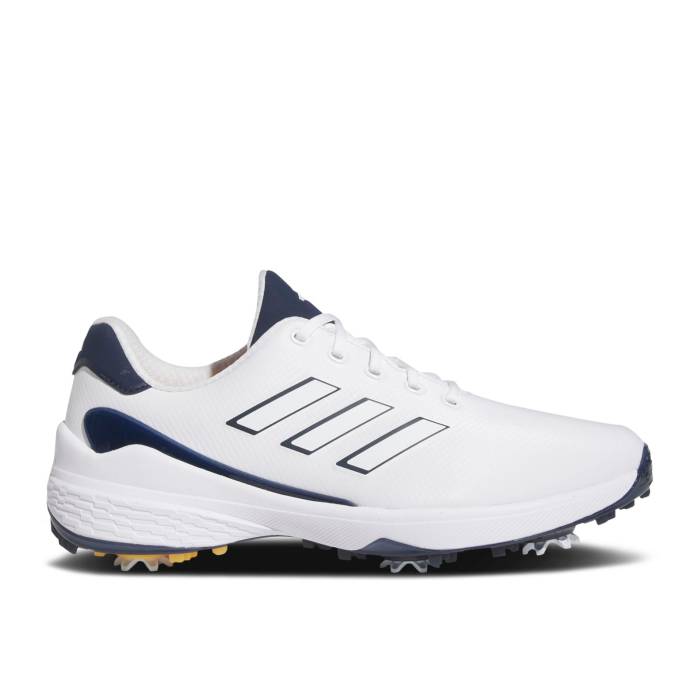 アディダス Adidas 【 Zg23 Golf 'White Collegiate Navy' Men Cloud White/Collegiate Navy/Solar Gold 】 golf ゴルフ メンズ 白色 ホワイト 紺色 ネイビー ゴールド