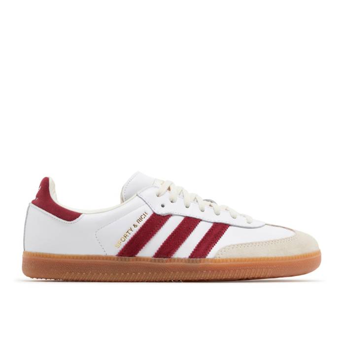 アディダス Adidas 【 Sporty \u0026 Rich X Samba Og \u0027White Core Burgundy\u0027 Men Footwear White/Core Burgundy/Cloud White 】 サンバ 中核グループ メンズ 白いこと 白いこと 中核グループ ぶどう酒色・バーガンディー